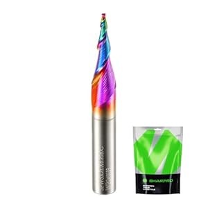 Sharpro SPWSX2LX6 Kegelförmiger Spiralfräser 1/4-Zoll