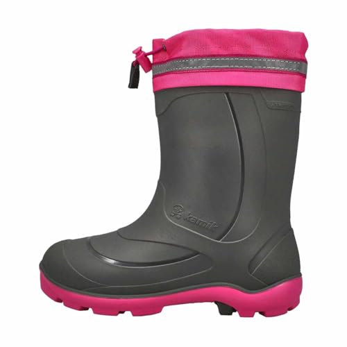 Kamik Girl's Snobuster 3 (Toddler/Little Kid/Big Kid) Charcoal/Magenta 6 Big Kid M