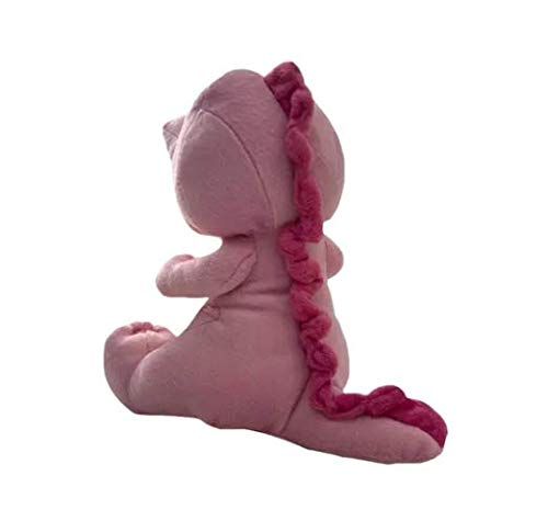 Dinossauro Dino Rosa 25cm Pelúcia
