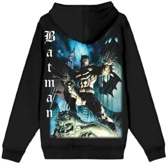 Bioworld Batman Heroic Pose Oversized Graphic Men's Black Long Sleeve Hooded Sweatshirt - Image 3