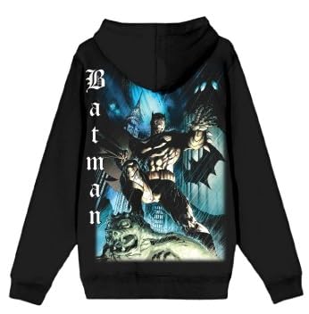 Bioworld Batman Heroic Pose Oversized Graphic Men's Black Long Sleeve Hooded Sweatshirt3