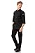 Chef Works Men's Morocco Chef Coat, Black, Medium