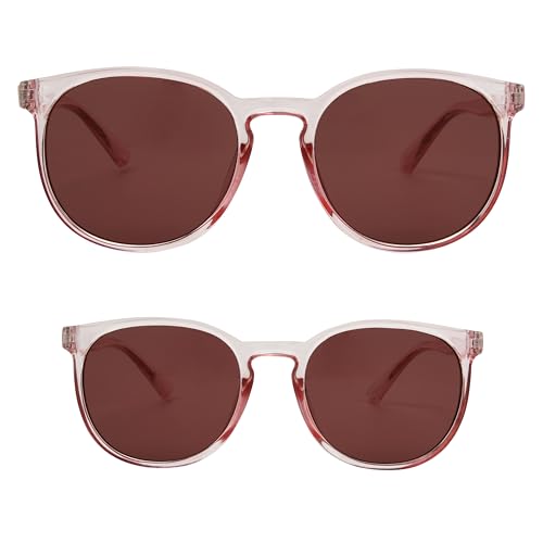 Foster Grant Women's Round Mommy & Me Vaycay Vibes Sunglasses, Crystal Pink, 52mm, 48mm2