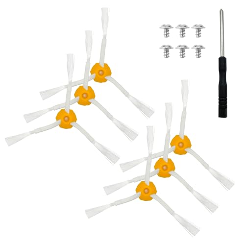 Recambios Cepillos Lateral Repuestos Escobilla Para Roomba Serie 500,600 y 700 - Repuestos Resistentes y Fácil Instalación,Incluye tornillos y Destornillador (6PCS)