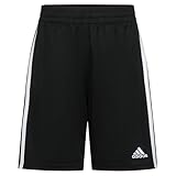 adidas Boys Classic 3-Stripes Shorts (Black, Medium)