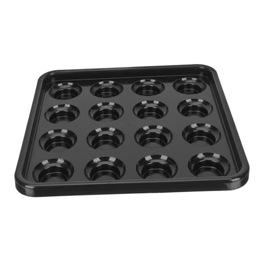 Abaodam Billiards Tray Billiard Ball Storage Tray Number Pool Balls for Holder Snooker Billiard Table Ball Rack Billiard Tray Pools Trays Small Desktop Pool Ball Tray Black Plastic