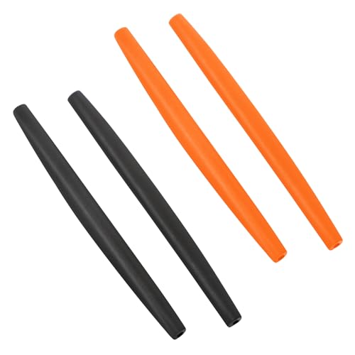 Image of BLAZERBUCK Replacement Temple Sleeves Ear Socks for Oakley Whisker /Juliet /A Wire Sunglass - Black + Orange