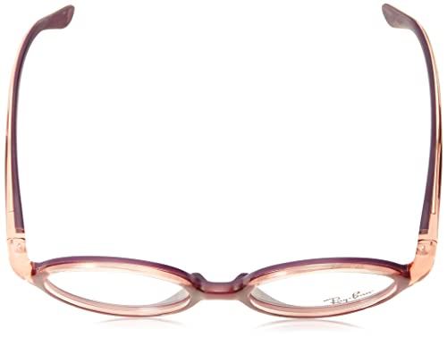 Ray-Ban Junior Ry1545 Oval Prescription Eyeglass Frames, Red On Rubber Violet/Demo Lens, 44 Mm #TOP3