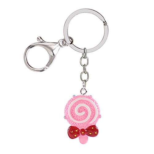 Preisvergleich Produktbild Artily Auto-Legierung Schlüsselanhänger niedlicher Harz Lollipop Schlüsselanhänger Fashion hängend Ornament Rucksack Anhänger Geschenk Unisex, Sucette, 3 * 2.6 * 2CM