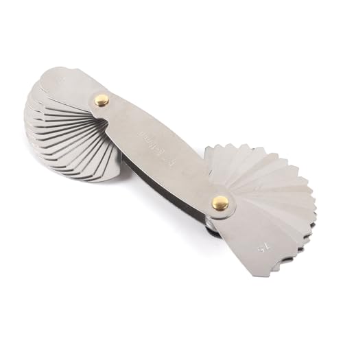 Riven Radius-Messgerät, Edelstahl-Radius-Netz-Messgerät externe interne konkave konvexe Messwerkzeug für die Messung (R7,5-15mm) verwendet