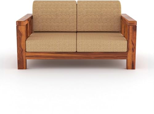 Image of Sheesham Solid Wood Six Seater Sofa Set for Living Room(6 Seater) (Provencial Teak)