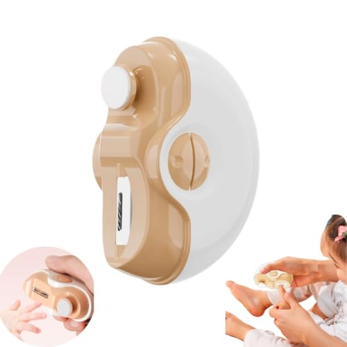 Electric Nail Clippers, 3 in 1 Electric Polishing Automatic Nail Clippers, Electric Nail Trimmer for Fingers and Toes with 2 Adjustable Speeds, Electric Nail Clipper for Seniors, Kids, Adults (Yellow)