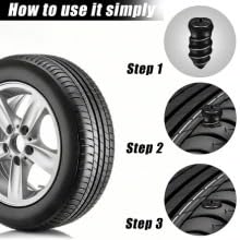 Image of Tire Repair Rubber Coated Nail, Vacuum Tyre Repair Kits Spiral Rubber Nails, Tire Screw Fast Tool Self Service Tyre Repair Nail for car, Motorcycle, Truck, Tractor Puncture Repair (20 Pcs) (20)