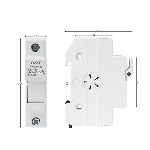 Fusible basse tension EZZON DC 1000V protège efficacement vos circuits 1P - 3