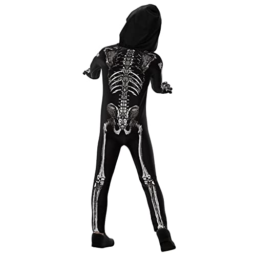Disfraz Jumpsuit Unisex Negro y Blanco Halloween miniatura 6