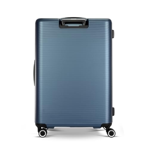 Image of Samsonite Trolley Bag Suitcase for Travel | STAREN 75 Cms Polycarbonate Hardsided Large Check-in Luggage Trolley Bag, Navy