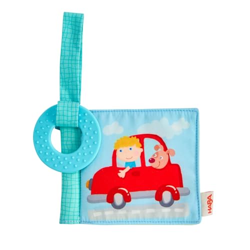 HABA Buggybuch Fahrzeuge – Babyspielzeug mit Beißelement und...