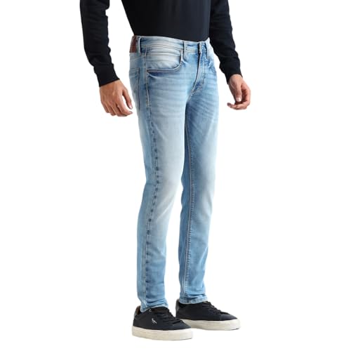 Image of Pepe Jeans Men's Straight Fit Jeans | Mid Rise | Chinox | Jeans for Man
