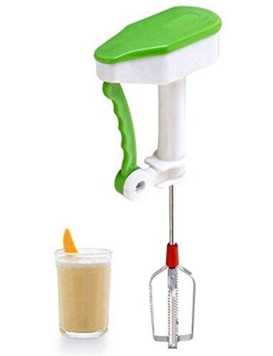 Pick 'N' Save Hand Press Blender, Power Free Hand Blender for - (Butter Milk, Lassi Maker, Mixer Egg Beater, Butter, Coffee, Milk, Egg Shaker & Dal) -[1pcs]-[Multicolour]