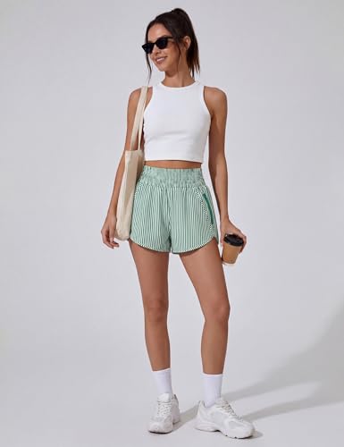 Image of BMJL Women's Athletic Shorts High Waisted Running Shorts Pocket Sporty Shorts Gym Elastic Workout Shorts