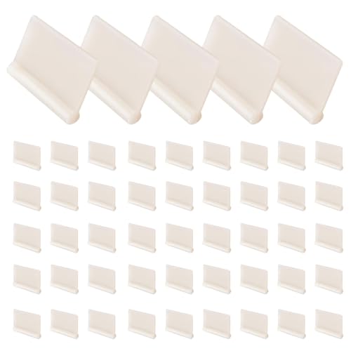 HEBRAR 50 Pack A118 RV Curtain Tabs for Pop Up Camper Curtains Replacement, Pop Up Camper Curtain Tabs Sew-in Curtain Tabs Universal Fit,Camper Curtain Clips for Slide Tracks A206,A206w, A207