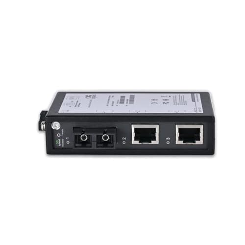 InHand Networks 3-Port Unmanaged Industrial Ethernet Switch, Media Converter,2*10/100 Base-T(X), 1*100Base-FX, Single Mode Dual SC Fiber, Working Temperature -40° – 75°C, IP30, 20KM, UL Certification
