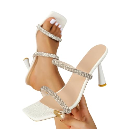 Sandales à talon aiguille au style décontracté unique avec sangle fine - 5