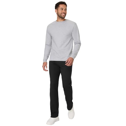 Image of Hanes Men's Sweatpants Pack - 3-Pack - Essentials Midweight Cotton Jersey Lounge Pants - Open Bottom - Pockets - 32 inch