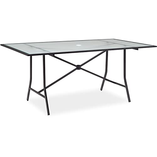 Hanover Lavallette 7-Piece Outdoor Dining Set In Gray With 6 Uv Protected Cushioned Chairs And Rectangular Glass-Top Table #TOP7