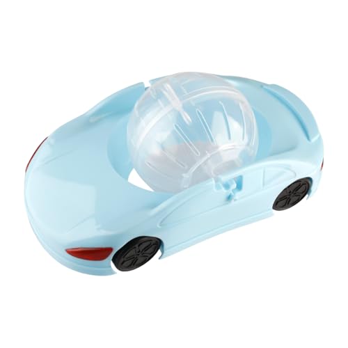 Lotsdonxia Hamster Sports Car Exercise Wheel - Transparent Breathable Running Ball with 3 Play Modes, Detachable Design for Dwarf Hamsters and Small Pets (Blue)