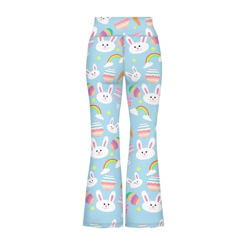 Xpyiqun Flare Pants for Girls 5-14 High Waisted Yoga Leggings School Tummy Control Bell Bottom Slim Wide Leg Clothes2