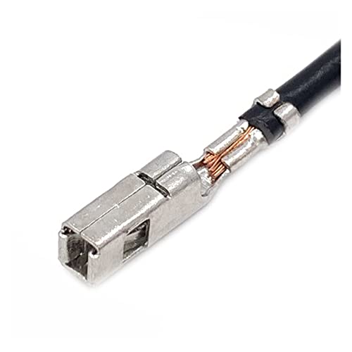Fil de borne à sertir en Laiton ECU de Voiture de 2,8 mm série G342 FCI Grandes Broches compatibles avec Le connecteur avec câble 18AWG 211PC249S8005 211 PC249S8005 (Color : Female, Size : 20 Pcs)