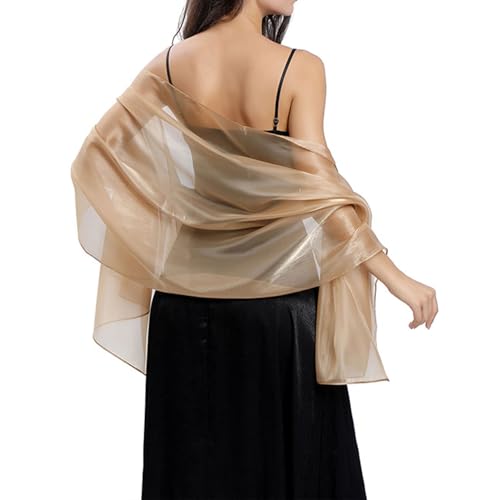 JDCMEI Chal Boda para Mujer, Estola para Vestido de Noche, 200 x 70 cm Ligero Chal Cape Mujer, Chal Mujer Fiesta, Pañuelos de Gasa, Pañuelo Multifunción Ligero para Festivales Bodas Cenas e Fiestas