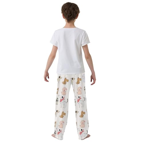 Hand Drawn Cute Dogs Boys Pants for Kids Jogger Pants with Pockets S-XL3