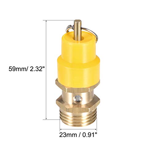 uxcell Safety Valve Air Compressor Pressure Relief Valve, G1/2 Male