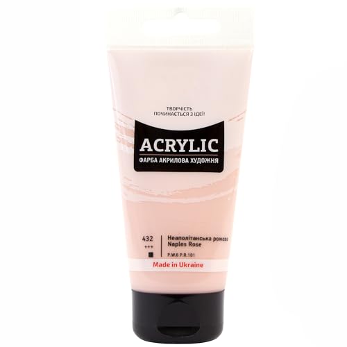 7 Artists Peinture Acrylique Rose de Naples 75 ml – Pink Acrylic Paint Haute Opacité pour Bois, Toile, Pierre et Argile | Tube Creatif Peinture Acrylique Couleur Primaire Professionnelles