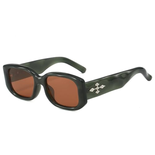 Lunettes de soleil vintage rectangulaires aux finitions argentées