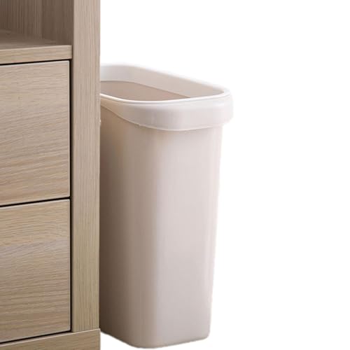 Papelera Stretta – Cubo de basura de cocina, elegante contenedor para residuos | Cubo de basura con tapa abierta y delgada ajustable, cubo de basura compacto, cesta decorativa para baño, casa, cocina