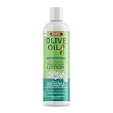 ORS Loción diaria de aceite de oliva sin enjuague, 473 ml, con infusión de agua de arroz y electrolitos para un cabello máximo y súper hidratante