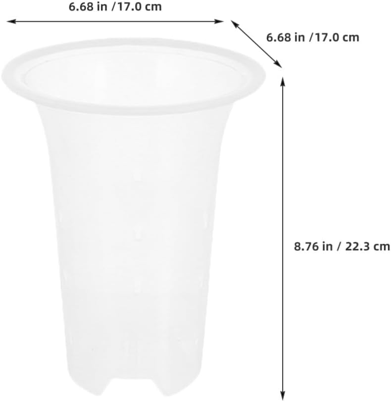 Milisten 8pcs Orchid Pots with Drainage Transparent Plastic Flower Planters for Indoor and Outdoor Gardening Material for Succulents and Orchids Supplies