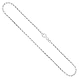 EDELIND 750/18 K Cadena Oro Mujer Hombre 2mm Cadena Ancla diamantada Collar Oro Blanco long. 80 cm peso aprox. 21.7g Cadena Unisex de Oro con Caja de Regalo de Joyería