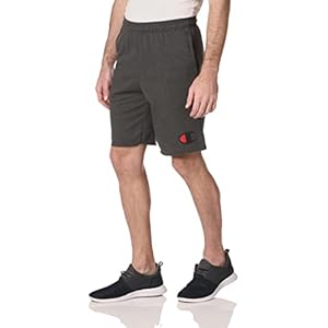 Champion Graphic Powerblend fleece shorts voor heren, donkergrijs, S