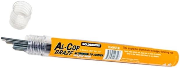 SW-ALCU5.5, 78-22 Solderweld Al-Cop Braze Aluminum to Copper Brazing 5 8" Rods per