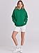ANRABESS Women Hoodies Oversized Fleece Long Sleeve Comfy Casual Basic Pullover Sweatshirts 2025 Fall Outfits Y2K Clothes Medium Green Small