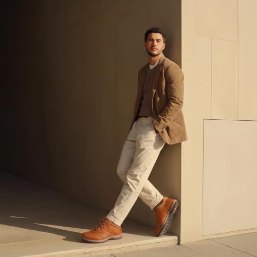 Red Chief Men's Genuine Leather Casual Shoes Tan - Image 6