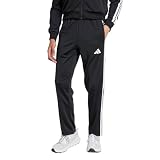 Adidas Men's 3-Stripes Colorblock Snap Pants, Black/White, Large