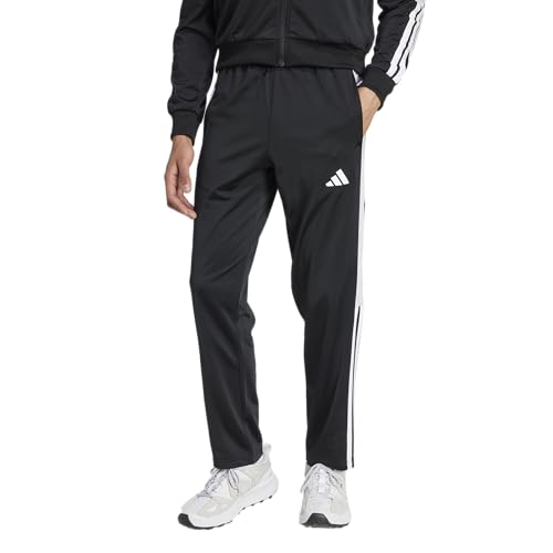 Pantalon de sport Adidas Homme noir blanc avec bandes et boutons-pression