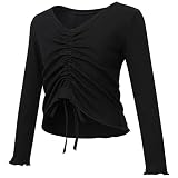 Ballet Sweater for Girls Ballet Top Ballet Wrap Girls Long Sleeve Dance Top Dance Sweater Warm Pullo