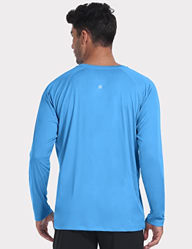 Desol UPF 50+ Rash Guard for Men with Pocket Swim Shirts, Quick Dry Long Sleeve UV Protection Fishing Surfing Beach T-Shirt2