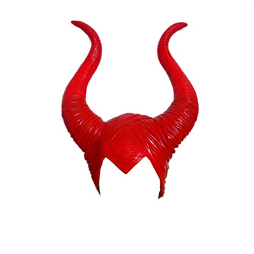 1x Maleficent Headpiece Costume Halloween Hat Maleficent Red Queen Horns (Red)